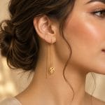 گوشواره طلا بخیه