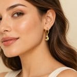 گوشواره طلا حلقه_آویز ماه